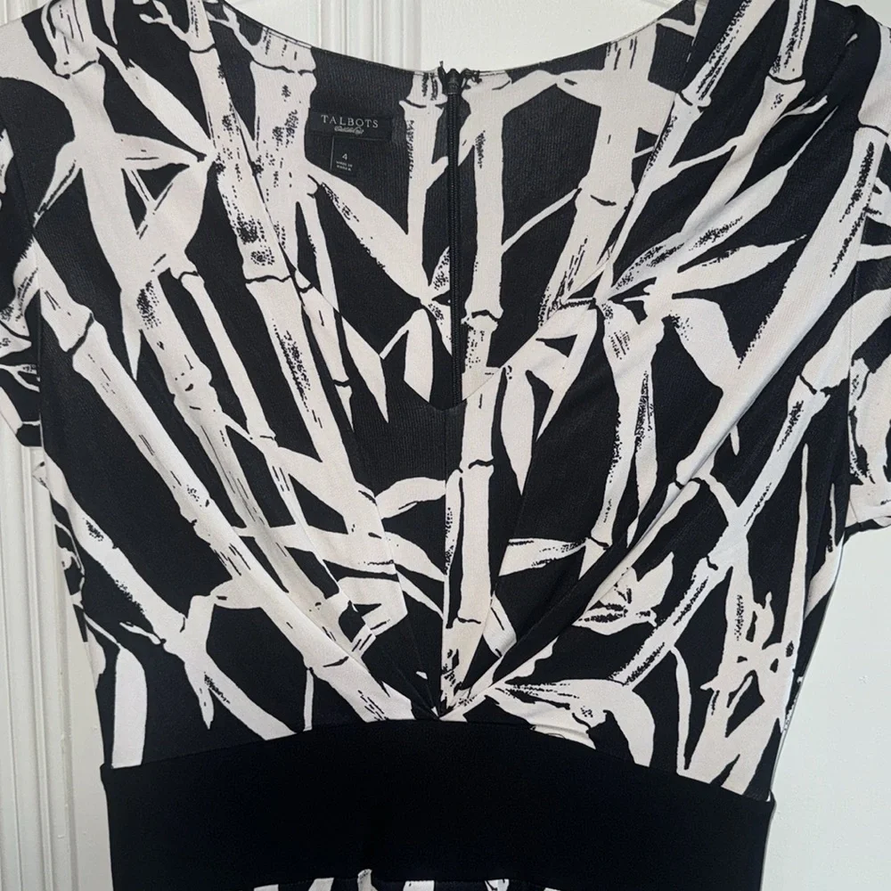 Black & White Midi Dress by Talbots - Size 4